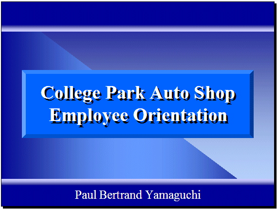 College Park Auto Shop - Slide 1