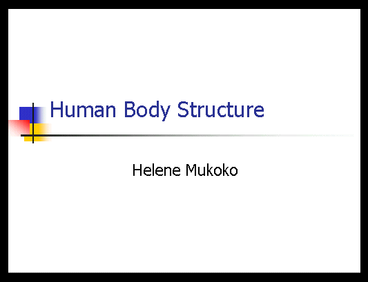 Human Body Structuer - Slide 1