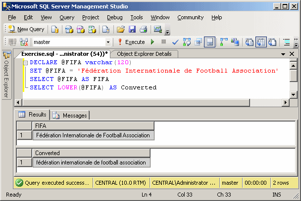 Practical Learning: Converting a String to Lowercase