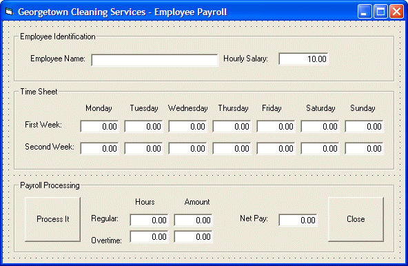 payroll sheet