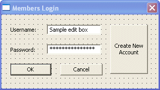 Login Dialog Box Design