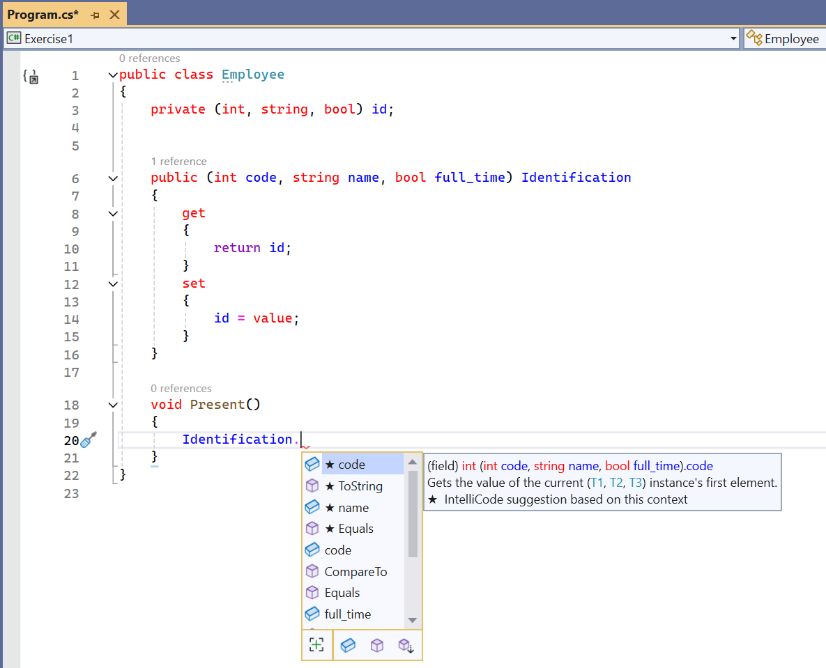 Tuples and Properties