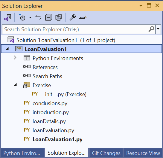 Solution Explorer - Package