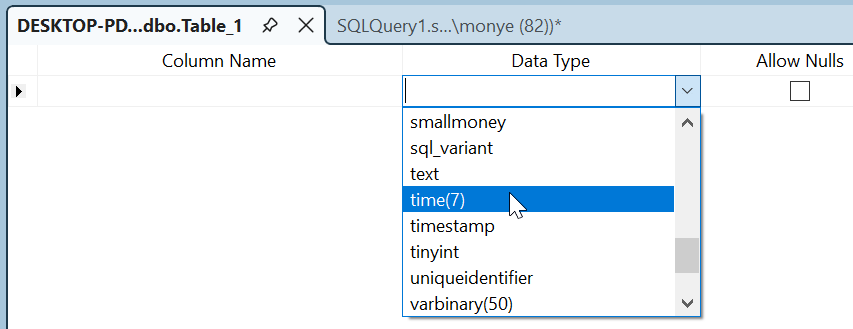 Time-Based Columns