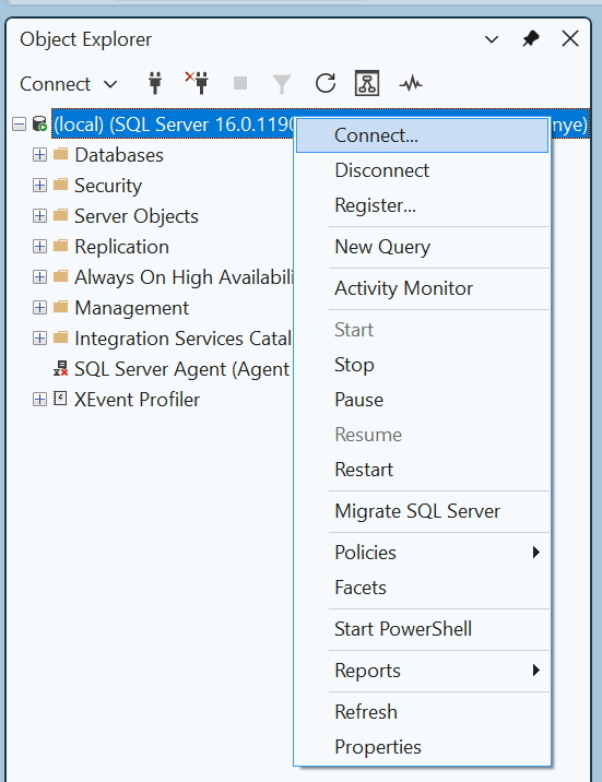 Connecting to Microsoft SQL Server