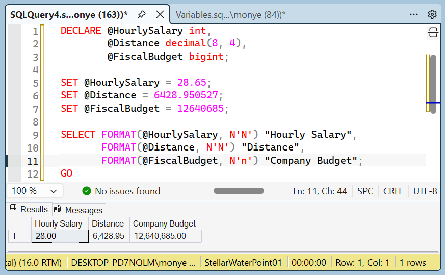 Value Formatting - Number