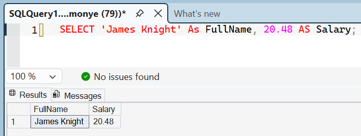 SELECT this AS that