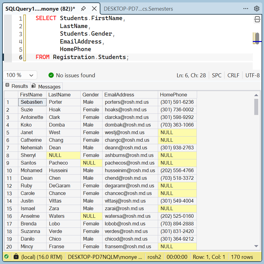 A SELECT Query