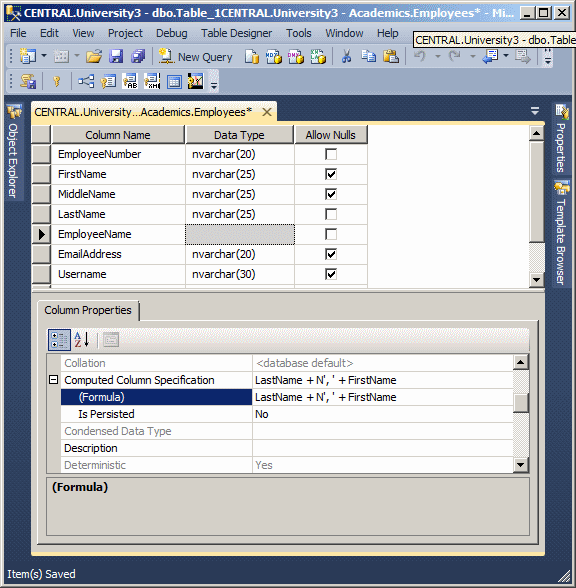 Visually Creating a Computed Column