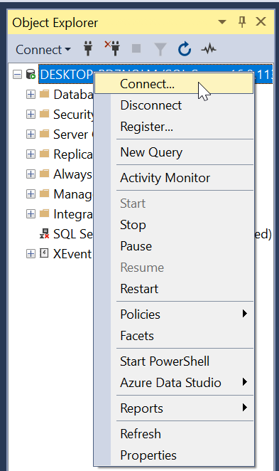 Connecting to Microsoft SQL Server