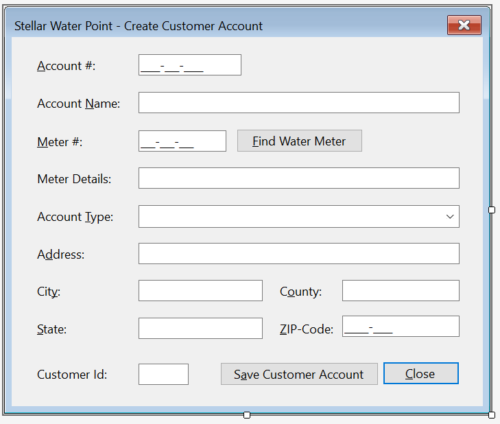 Stellar Water Point - New Customer Account