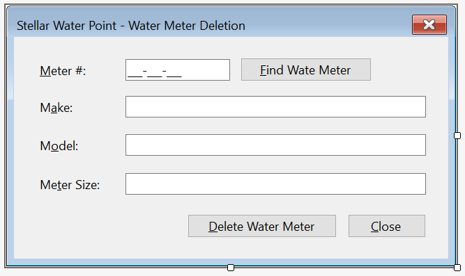Stellar Water Point - New Water Meter
