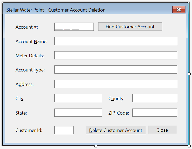 Stellar Water Point - Customer Account Deletion