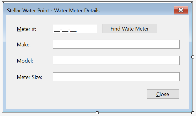 Stellar Water Point - New Water Meter