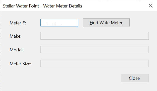 Stellar Water Point - View Water Meter