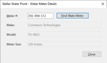Stellar Water Point - View Water Meter