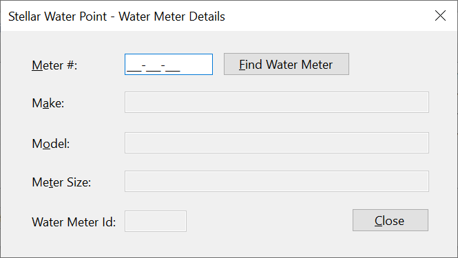 Stellar Water Point - View Water Meter