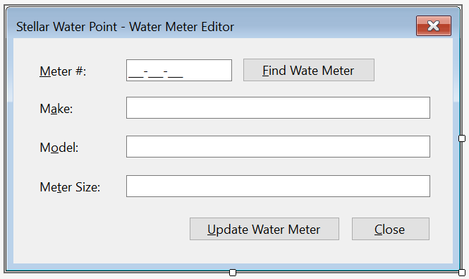Stellar Water Point - New Water Meter