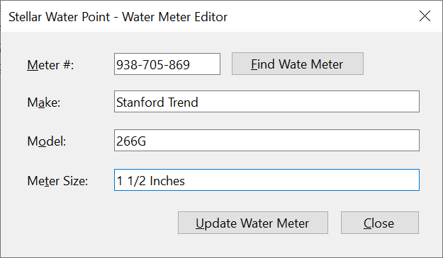 Stellar Water Point - New Water Meter