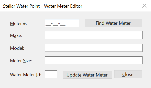 Stellar Water Point - Water Meter Editor