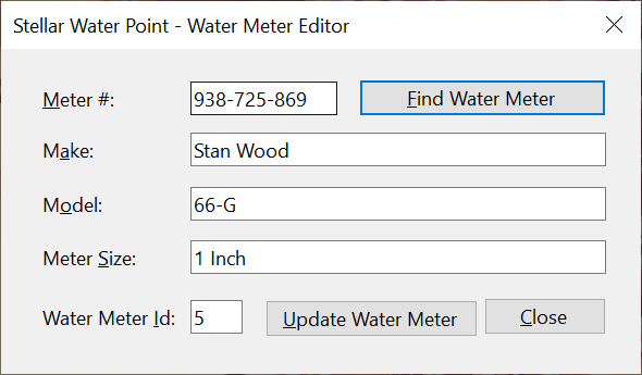 Stellar Water Point - Water Meter Editor