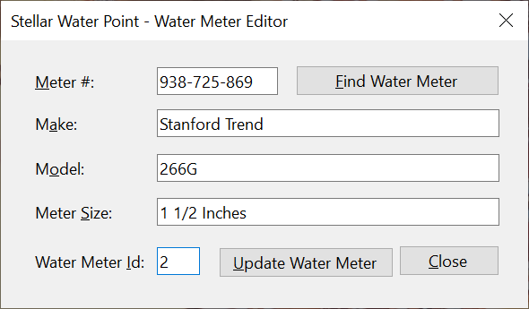 Stellar Water Point - Water Meter Editor