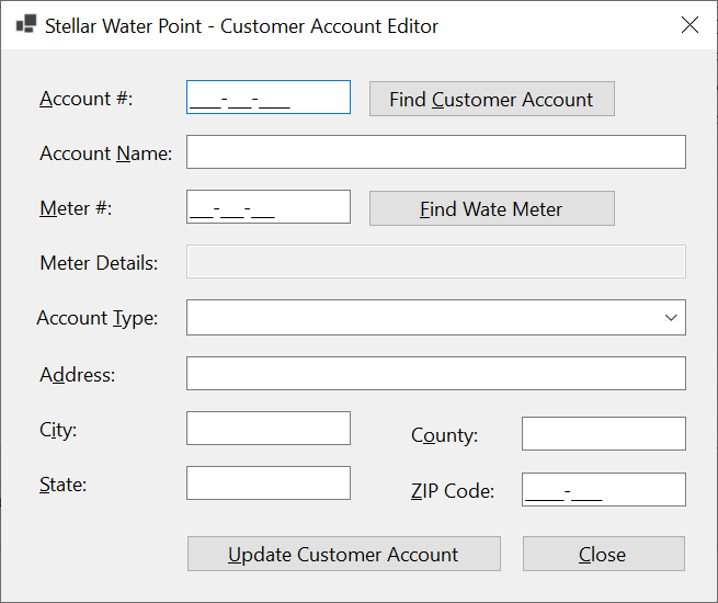 Stellar Water Point - Water Meter Editor