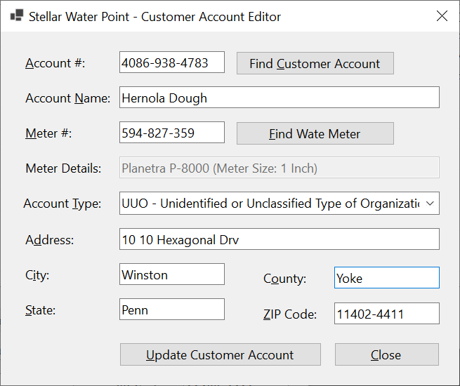 Stellar Water Point - Water Meter Editor
