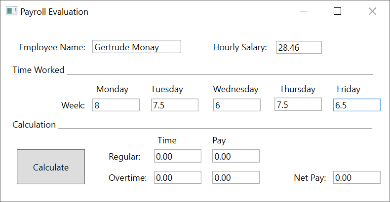 Payroll Evaluation