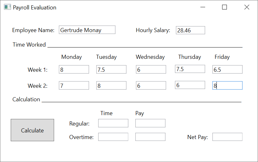 Payroll Evaluation