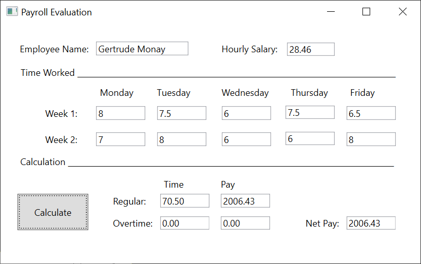 Payroll Evaluation