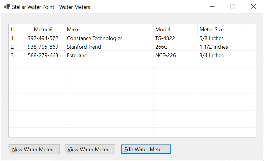Stellar Water Point - Water Meters