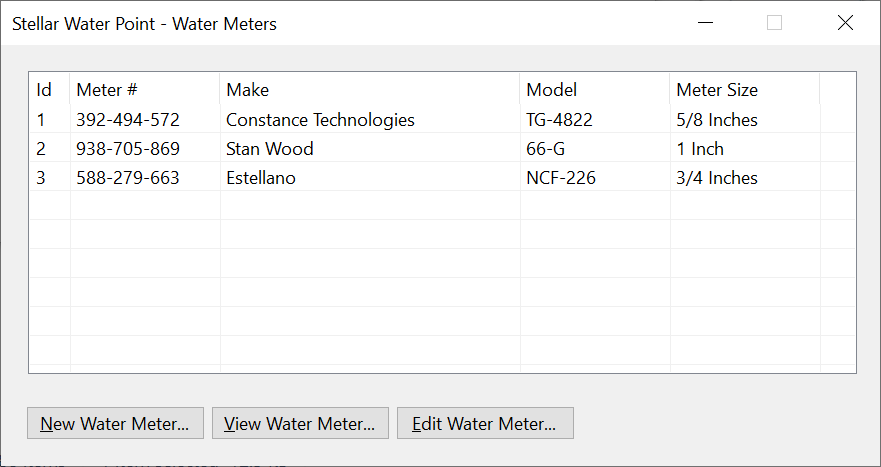 Stellar Water Point - View Water Meter