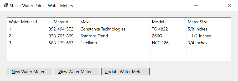 Stellar Water Point - Water Meters