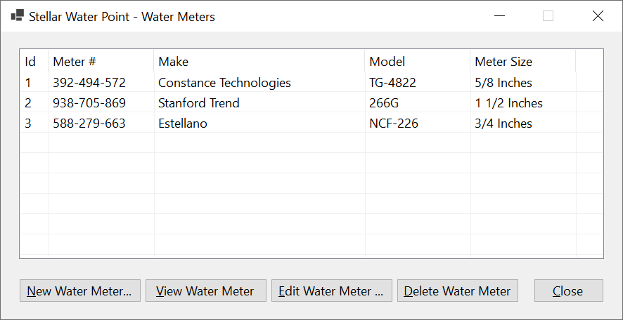 Stellar Water Point - Water Meters