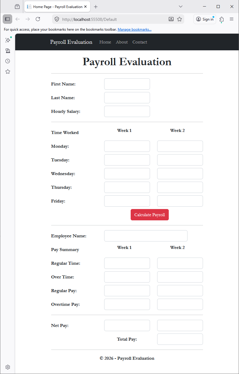 Payroll Evaluation