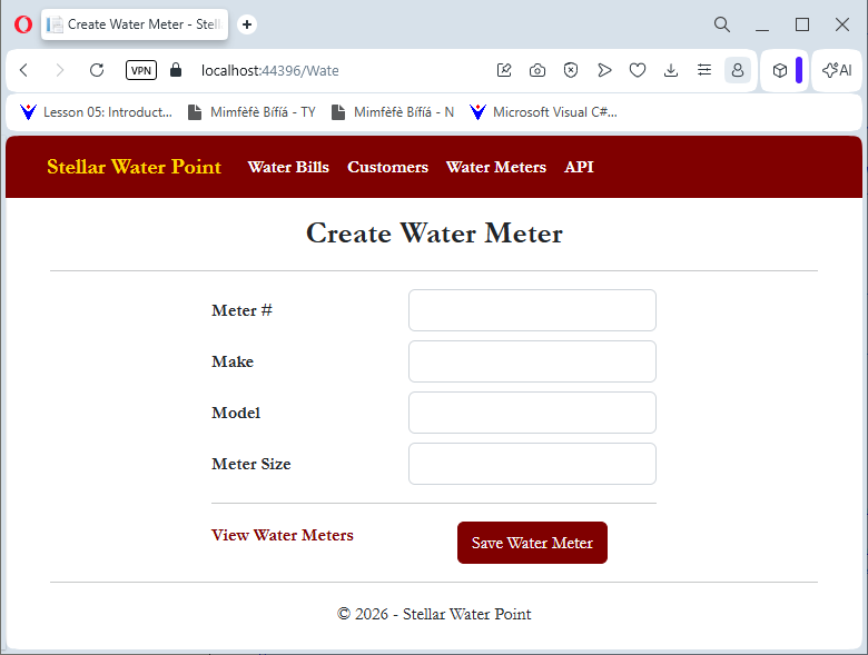 Stellar Water Point - New Water Meter