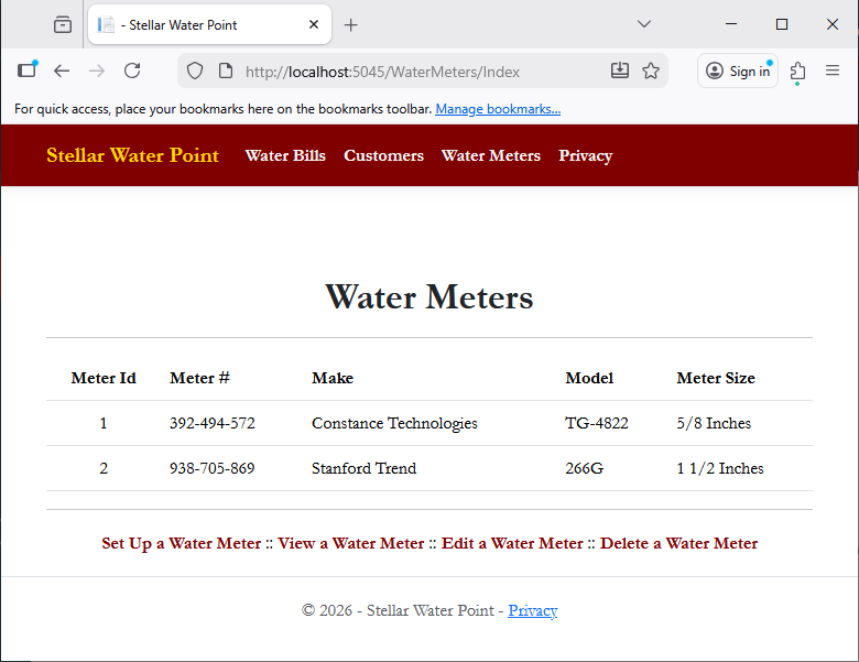 Stellar Water Point - Water Meter Deletion