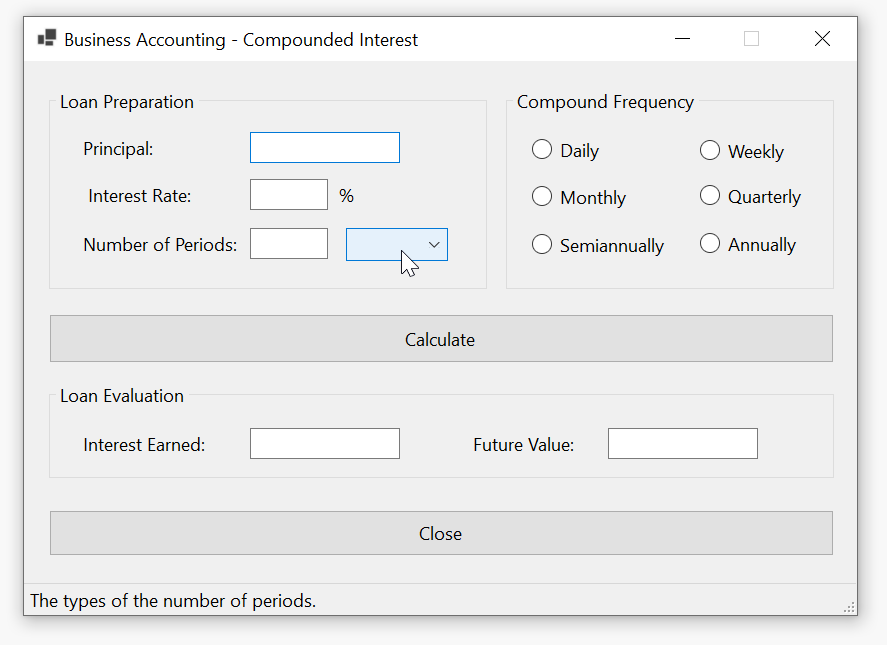 Business Accounting - Compounded Interest - Providing Help