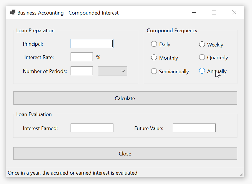 Business Accounting - Compounded Interest - Providing Help