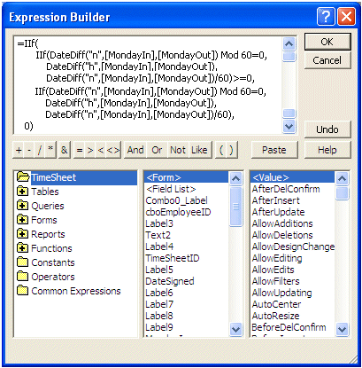 Expression Builder