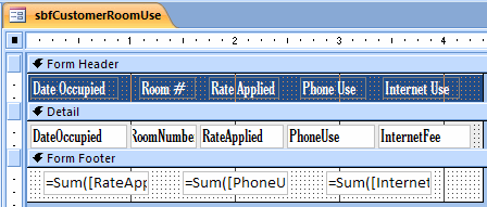 Subform