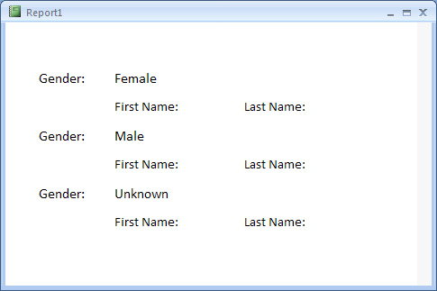 Report View: Display When - Print Only