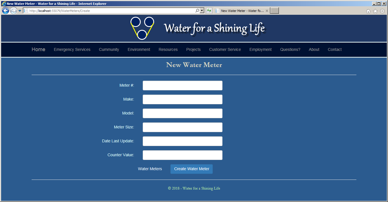 Water Distribution Company - New Water Meter