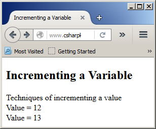 Incrementing a Variable