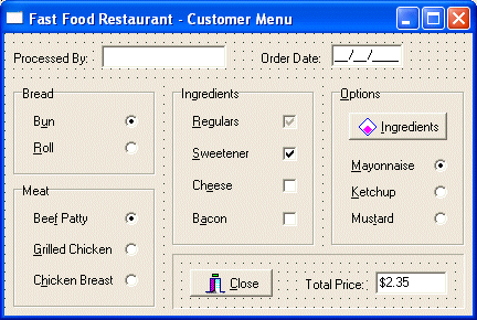 The Fast Food Application Improvement