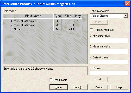 VCL Databases - Lookup Fields