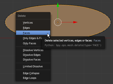 Contextual Menu - Faces