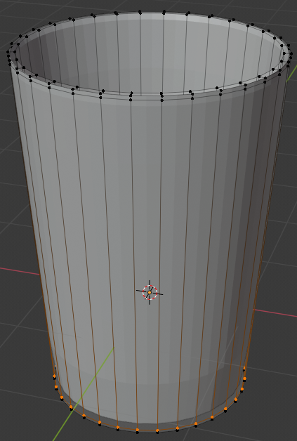 Modeling an Empty Glass - Selecting the Undesired Vertices