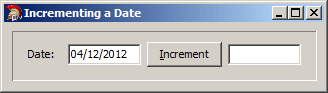 Incrementing a Date